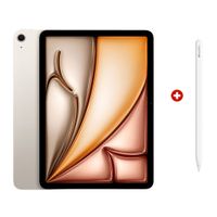 iPad Air 11"" (7ma Gen) 128GB, 12GB RAM, cámara principal 12MP y frontal 12MP, Chip M4, starlight + Pencil Pro