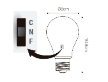 Imagen 2 del producto Pack 10 focos LED Comitsa 10W 3CCT, 900 lm, luz cálida, neutra y fría, blanco