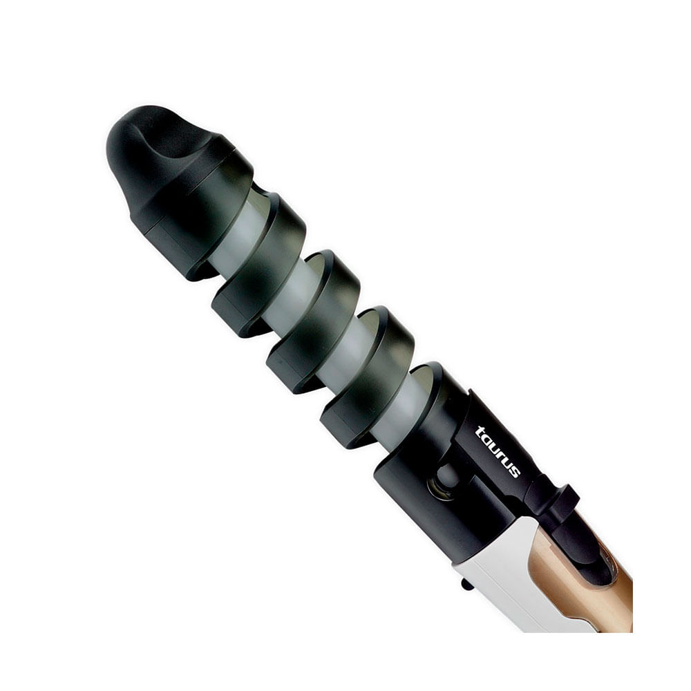 Imagen 2 del producto Rizador de cabello Taurus TRK-01, cerámica con keratina, 210C, cable giratorio 360, negro blanco