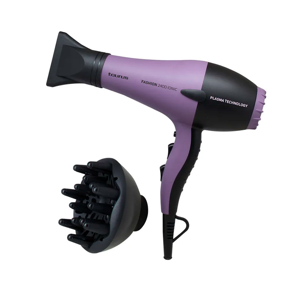 Imagen 1 del producto Secadora de cabello Taurus Fashion 2400 Ionic, 2200W, 2 velocidades, aire frío, morado