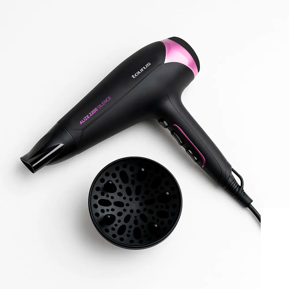 Imagen 2 del producto Secadora de cabello Taurus Alize 2200 Silence, 2200W, 2 velocidades, aire frío, negro