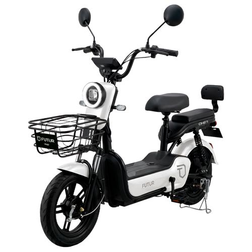 Bicimoto eléctrica Futur Oxen 14", autonomía 35km, vel. 25km/h, 350W, blanco