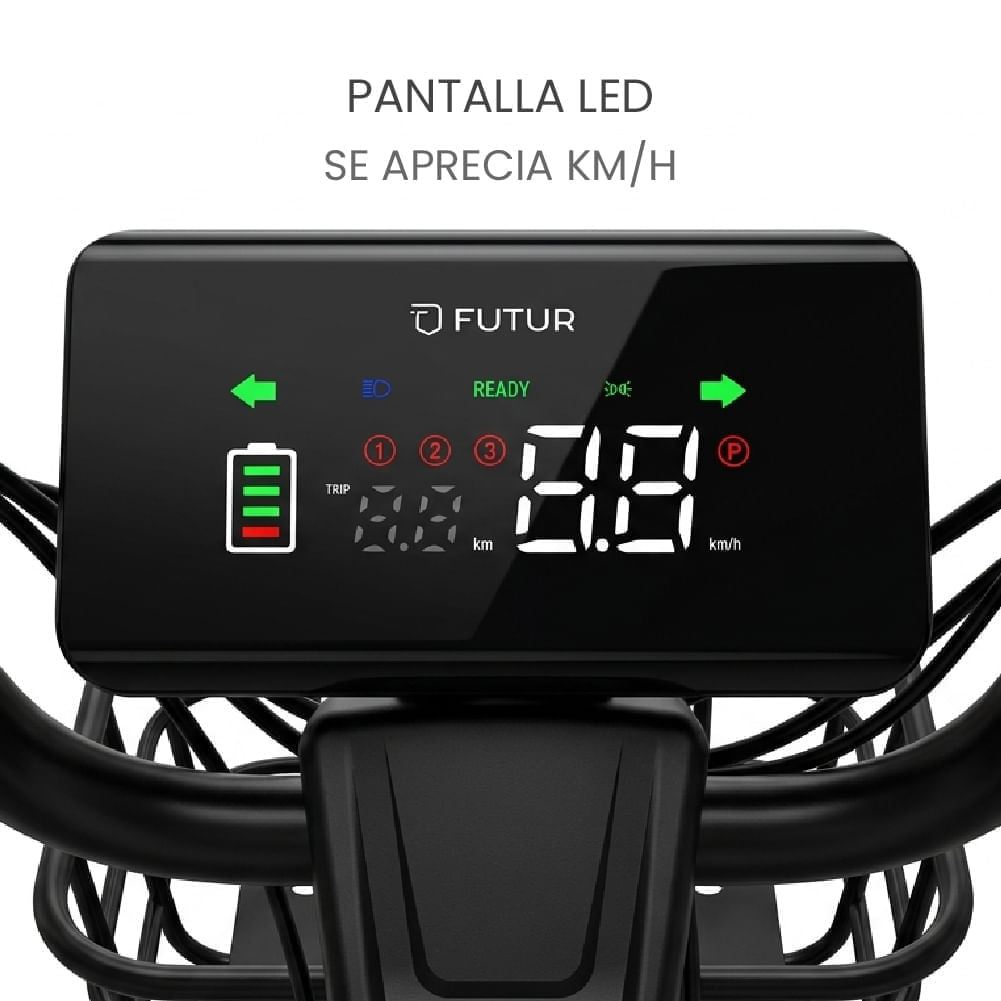 Imagen 2 del producto Bicimoto eléctrica Futur Oxen 14"", autonomía 35km, vel. 25km/h, 350W, greige