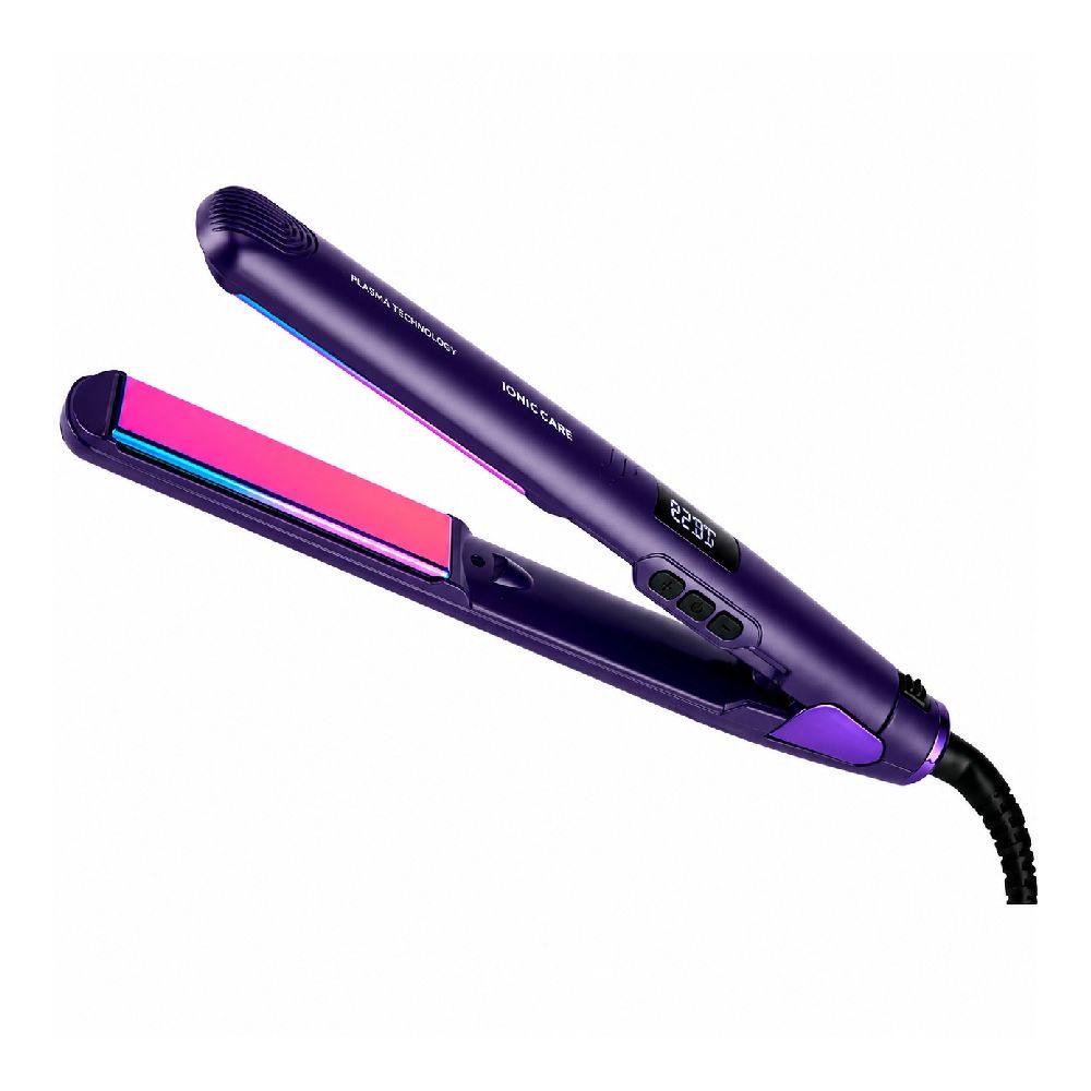 Alisadora Taurus Plasma Slim Titanium, 45W, 210C, 7 niveles, placas de titanio, morado