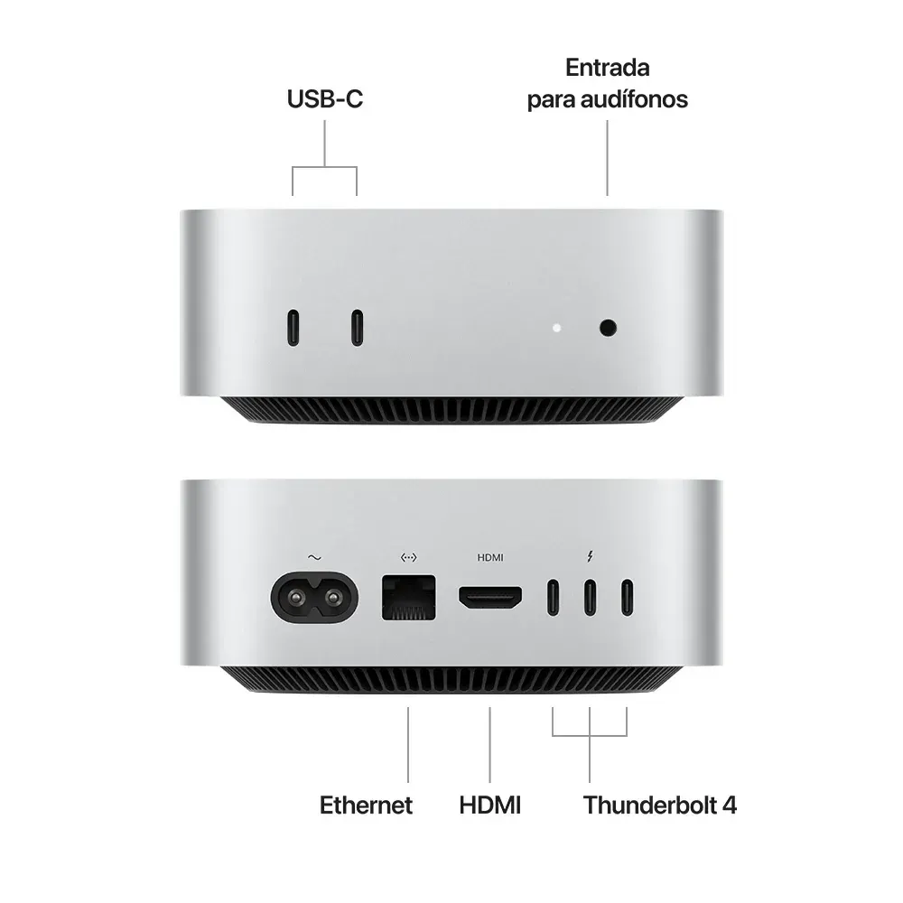 Imagen 2 del producto Computadora de escritorio Mac Mini Apple M4 16GB RAM, 256GB SSD, plata