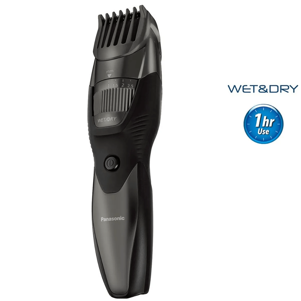 Imagen 2 del producto Recortadora de barba Panasonic ER-GB44, inalámbrica, lavable, 60 min, cuchillas de acero, negro