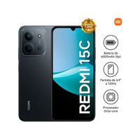 Celular Xiaomi Redmi 15C 128GB, 4GB RAM, cámara trasera 50MP y frontal 8MP, 6.9"", negro