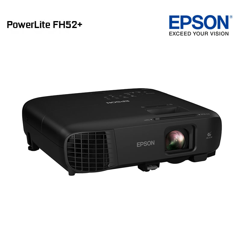 Imagen 2 del producto Proyector portátil Epson PowerLite FH52+, Full HD, más de 100"", puertos HDMI/VGA, negro
