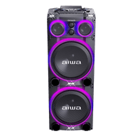 Parlante de torre AIWA AWPOC15 240W RMS 4000W PMPO con Bluetooth, karaoke y luces LED