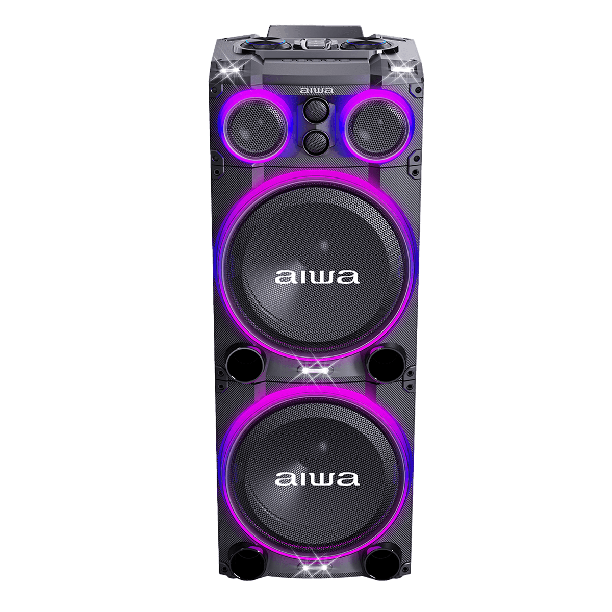 Imagen 1 del producto Parlante de torre AIWA AWPOC15 240W RMS 4000W PMPO con Bluetooth, karaoke y luces LED