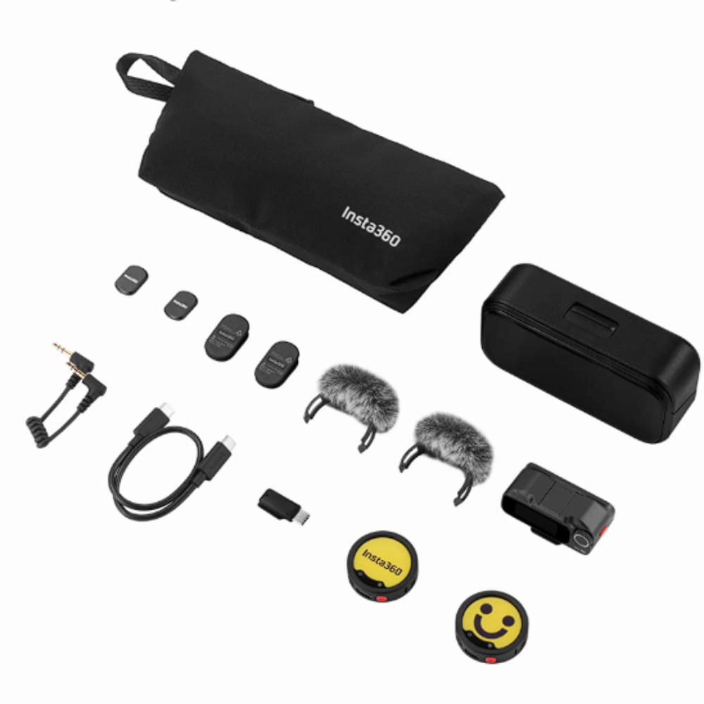 Imagen 2 del producto PREVENTA: Micrófono inalámbrico Insta360 Mic Pro 2 TX + 1 RX con estuche de carga, negro