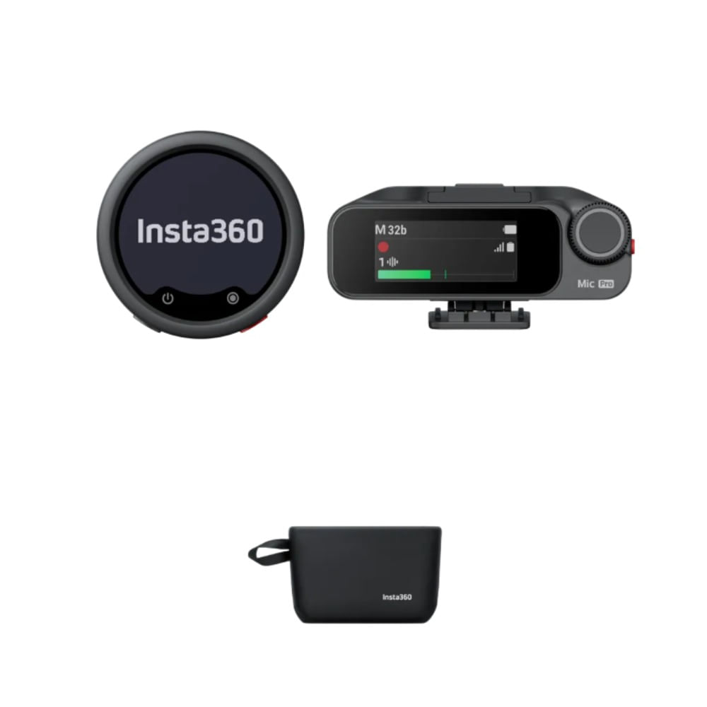 Imagen 1 del producto Micrófono inalámbrico Insta360 Mic Pro 1 TX + 1 RX, bluetooth 5.4, negro