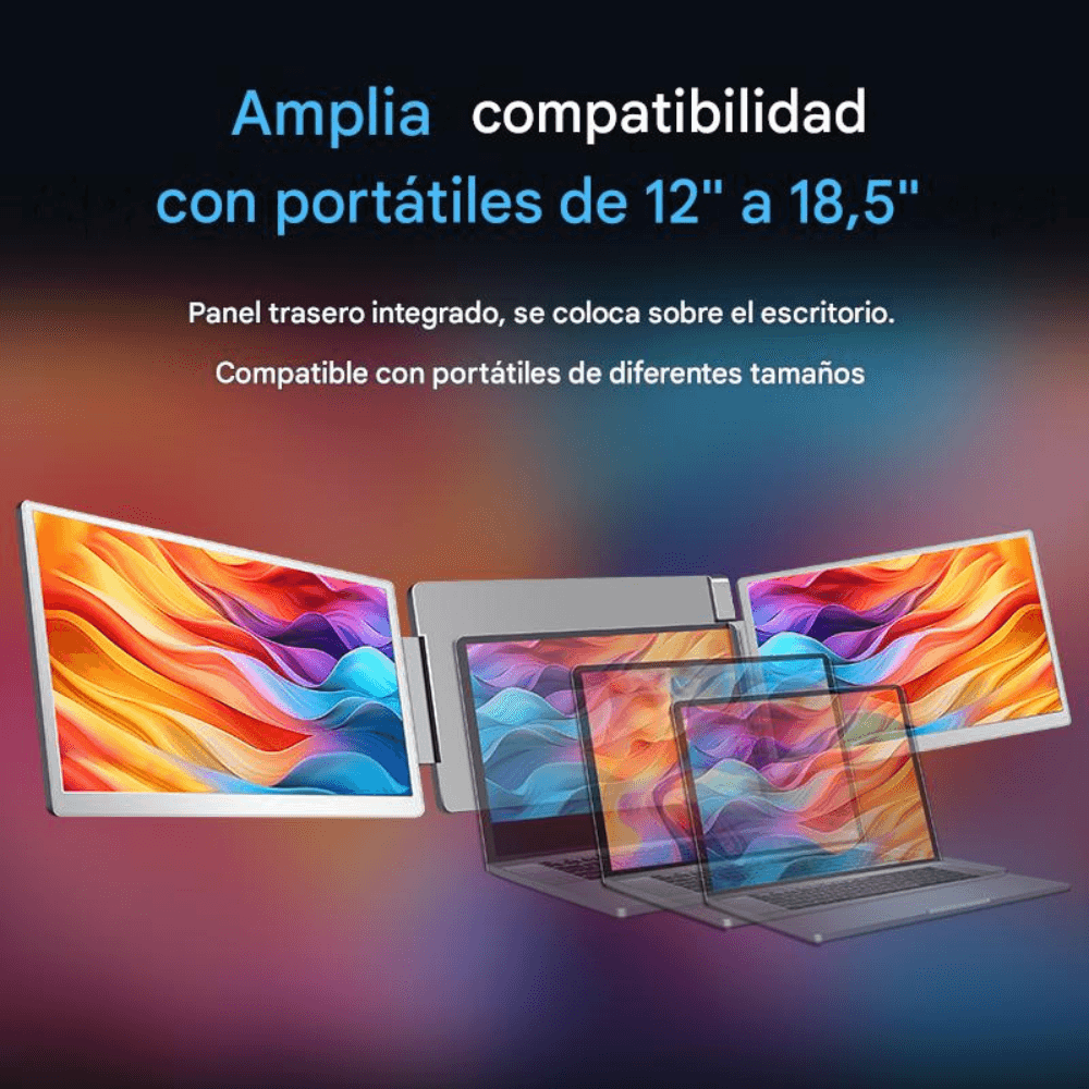 Imagen 2 del producto Monitor extensor de pantalla portátil FOPO S10 15.6"" IPS, FHD, 60Hz, 14ms, USB Tipo-C y mini HDMI, plateado