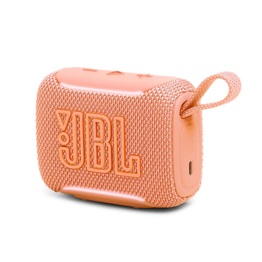 Imagen 2 del producto Parlante Bluetooth JBL Go 5 de 4.8W RMS con IP68, Auracast, audio USB-C, app JBL portable, hasta 10 horas, naranja