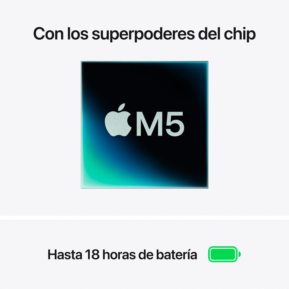 Imagen 2 del producto MacBook Air 13.6"" Chip M5, 512GB SSD, 16GB RAM, macOS, teclado español, space gray
