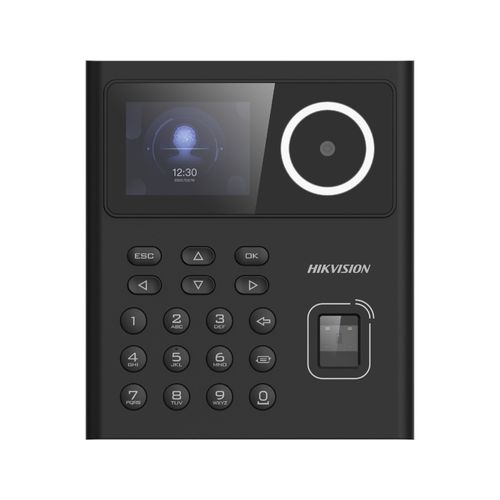 Control de acceso Hikvision DS-K1T320EFWX-B, rostro, huella, tarjeta, PIN, Wi-Fi, pantalla 2.4”, negro