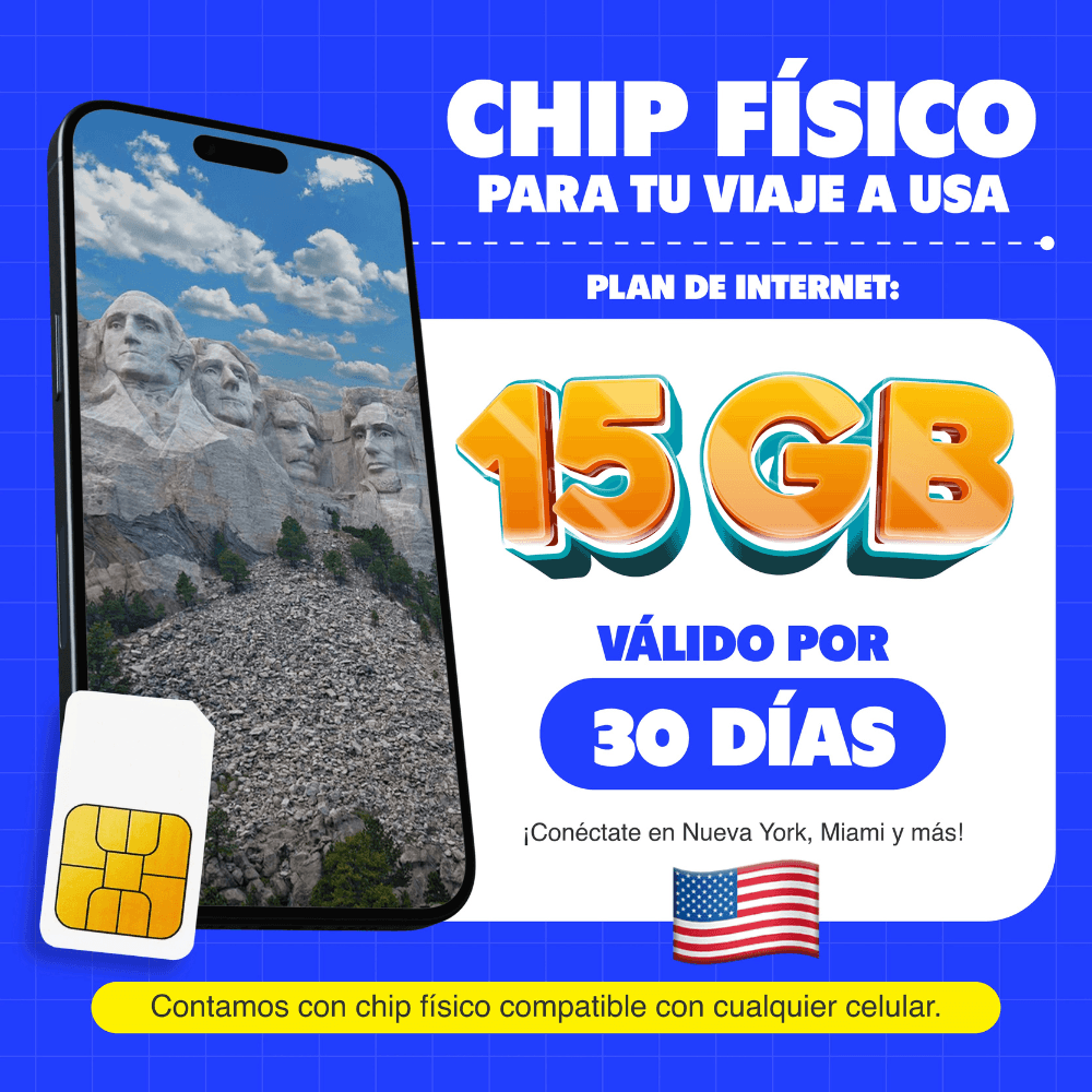 Imagen 2 del producto Chip físico MIFI USA, 15GB, 30 días, solo datos, SIM Mini/Micro/Nano, para celular liberado