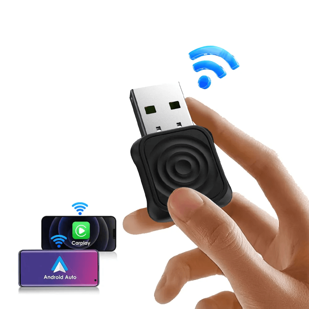 Imagen 2 del producto Adaptador Carlinkit Mini Ultra, CarPlay y Android Auto inalámbrico, WiFi 6, USB, Plug & Play, negro