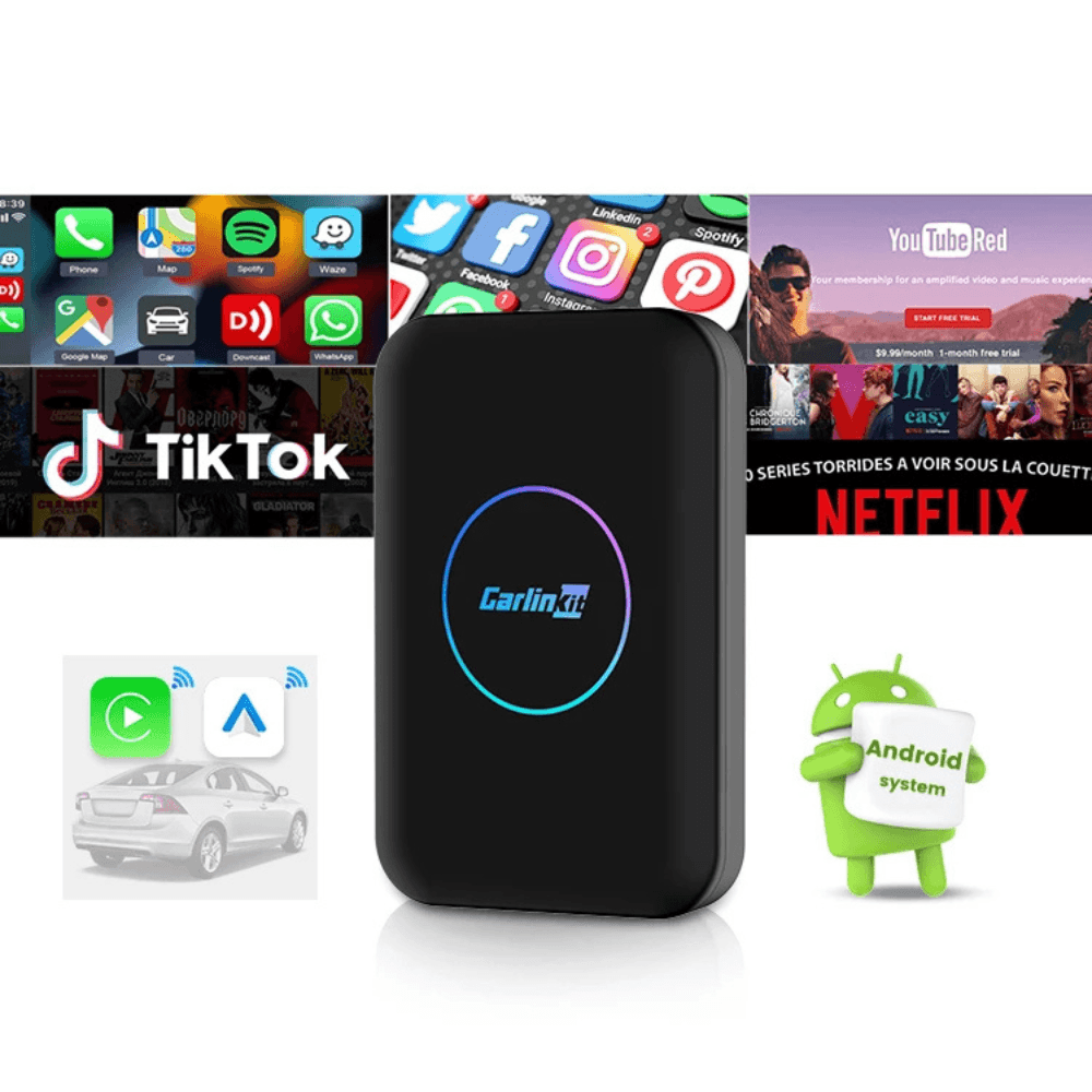 Imagen 2 del producto AI Box Carlinkit Lite S 2GB/32GB, CarPlay inalámbrico, Android Auto, Wi-Fi dual band, USB-C, mini HDMI, negro