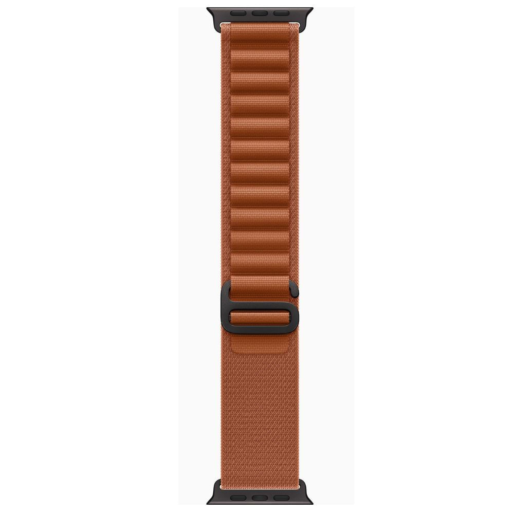 Imagen 2 del producto Correa OEM Alpine Loop para Apple Watch 44/45/46/49 mm, nylon, cierre G y conectores negros, ajustable, terracota