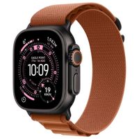 Correa OEM Alpine Loop para Apple Watch 44/45/46/49 mm, nylon, cierre G y conectores negros, ajustable, terracota