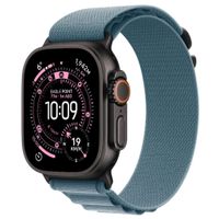 Correa OEM Alpine Loop para Apple Watch 44/45/46/49 mm, nylon, cierre G y conectores negros, ajustable, azul claro