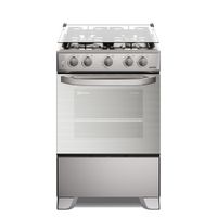 Cocina Electrolux FE4GMR, 4 quemadores, VaporBake, acero inoxidable, silver