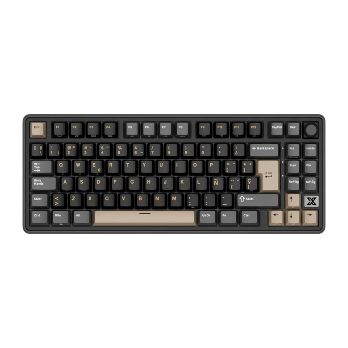 Imagen 2 del producto Teclado gamer alámbrico Royal Kludge RK X87, conexión USB, mecánico, idioma español, RGB, negro