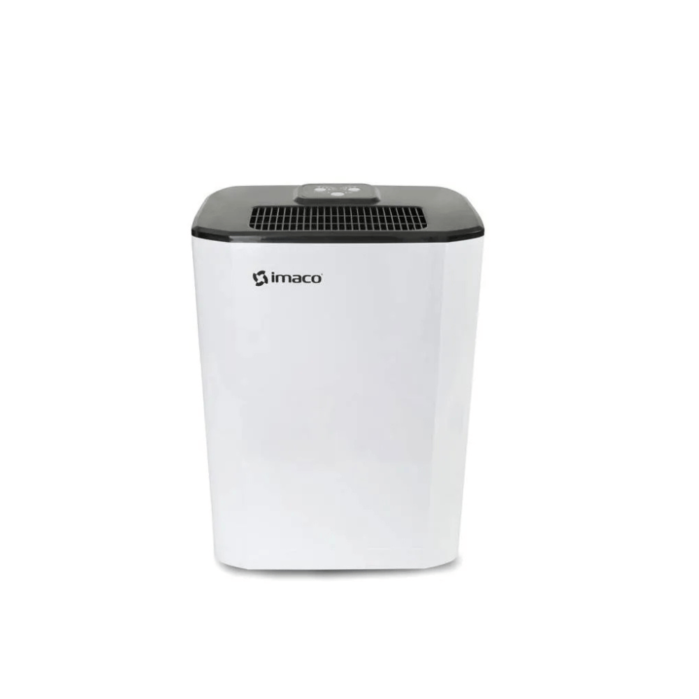 Imagen 1 del producto Deshumedecedor Imaco DHE1002, 10L/día, 270W, tanque 2.5L, filtro de carbón, drenaje continuo, blanco