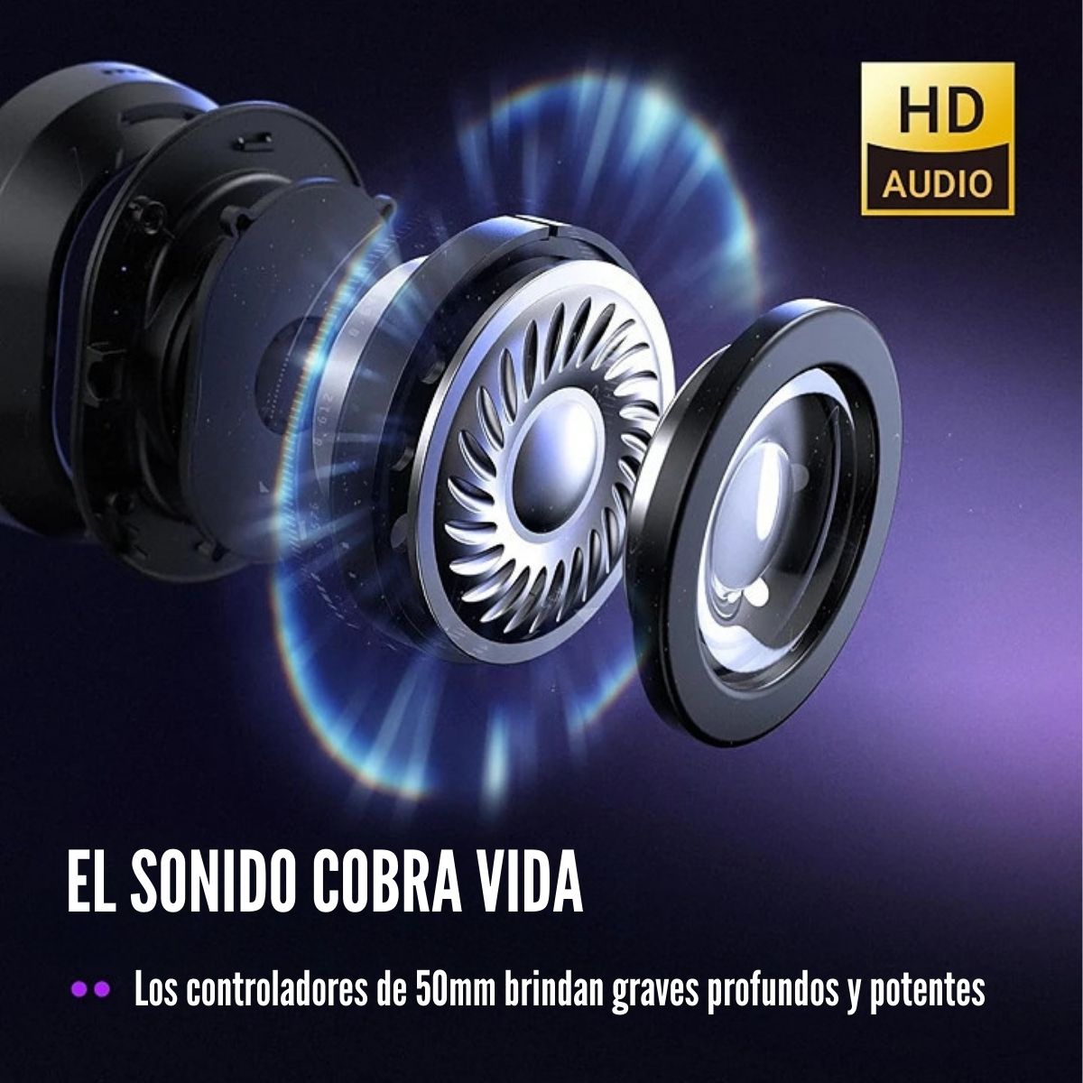 Imagen 2 del producto Audífonos gamer Fifine Ampligame H13 con micrófono, conexión USB, 32 ohms, 3 dB, PC y consolas, RGB, negro