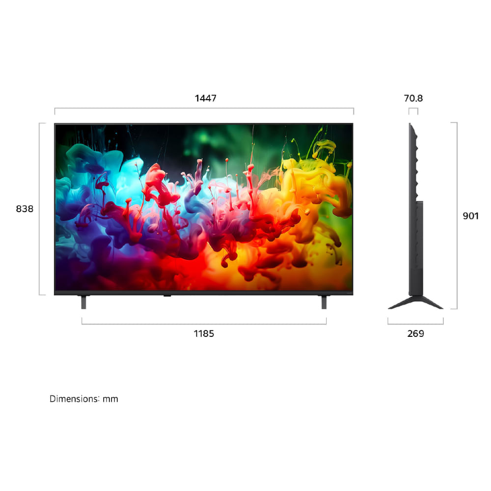 Imagen 2 del producto Smart TV LG 65"", 4K Ultra HD, MiniLED, sistema webOS integrado, 65QNED70BSA, 2026