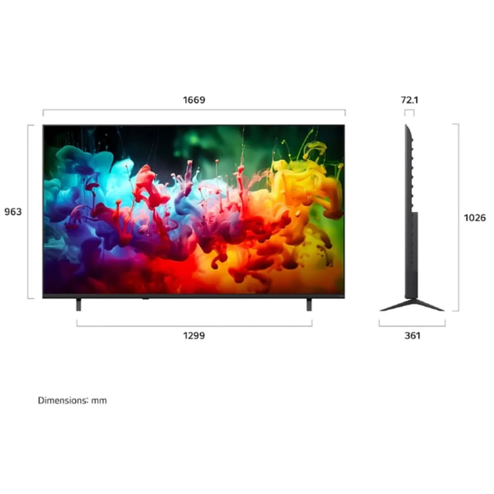 Imagen 2 del producto Smart TV LG 75"", 4K Ultra HD, MiniLED, sistema webOS integrado, 75QNED70BSA, 2026