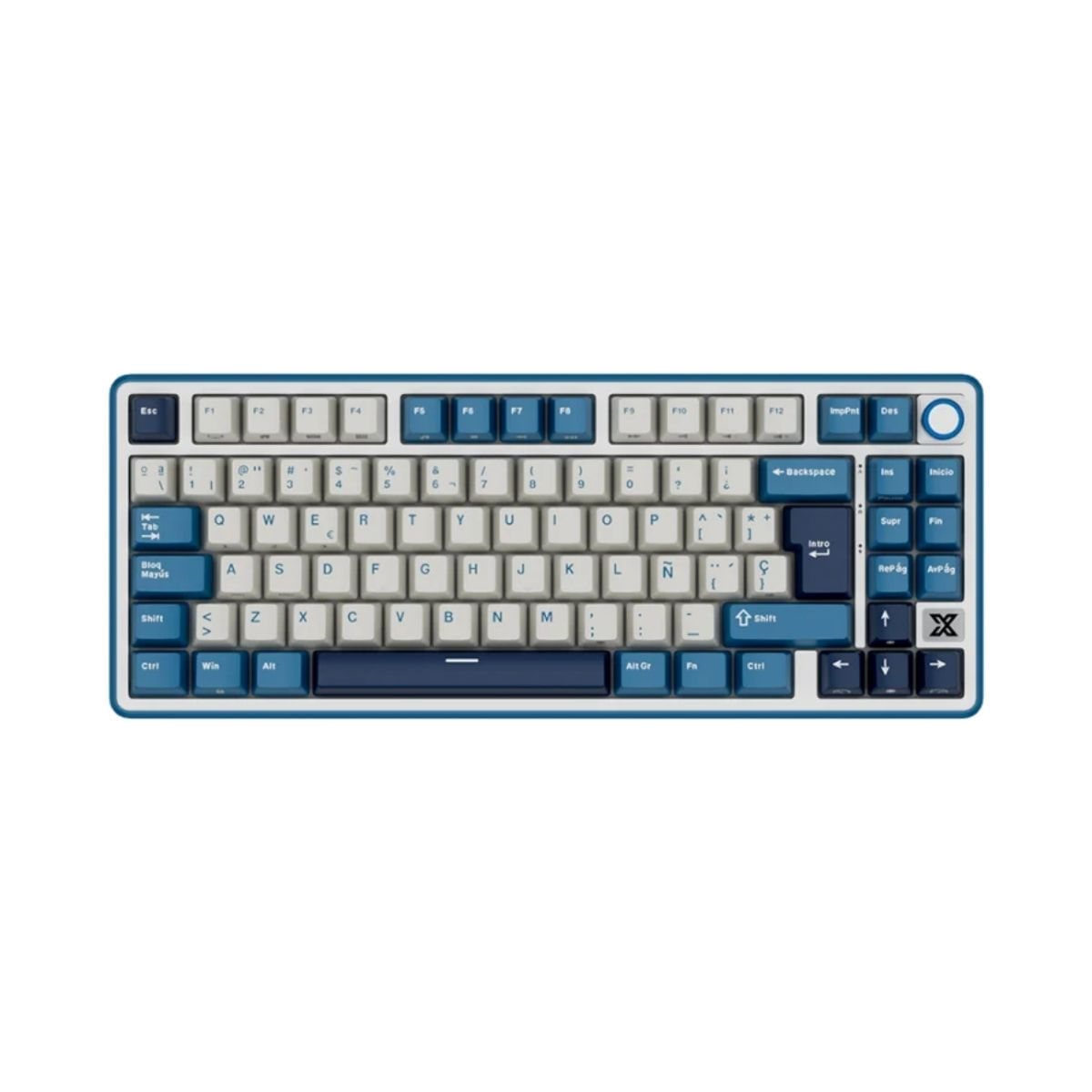 Imagen 1 del producto Teclado gamer alámbrico Royal Kludge RK X87, conexión USB, mecánico, idioma español, RGB, gris