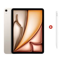 iPad Air 11"" (7ma Gen) 128GB, 12GB RAM, cámara principal 12MP y frontal 12MP, 28.93 Wh, Chip M4, starlight + Pencil Pro