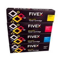 Kit Toner Fivex TN-217 CMYK compatible Brother, 3000 páginas, 4 colores
