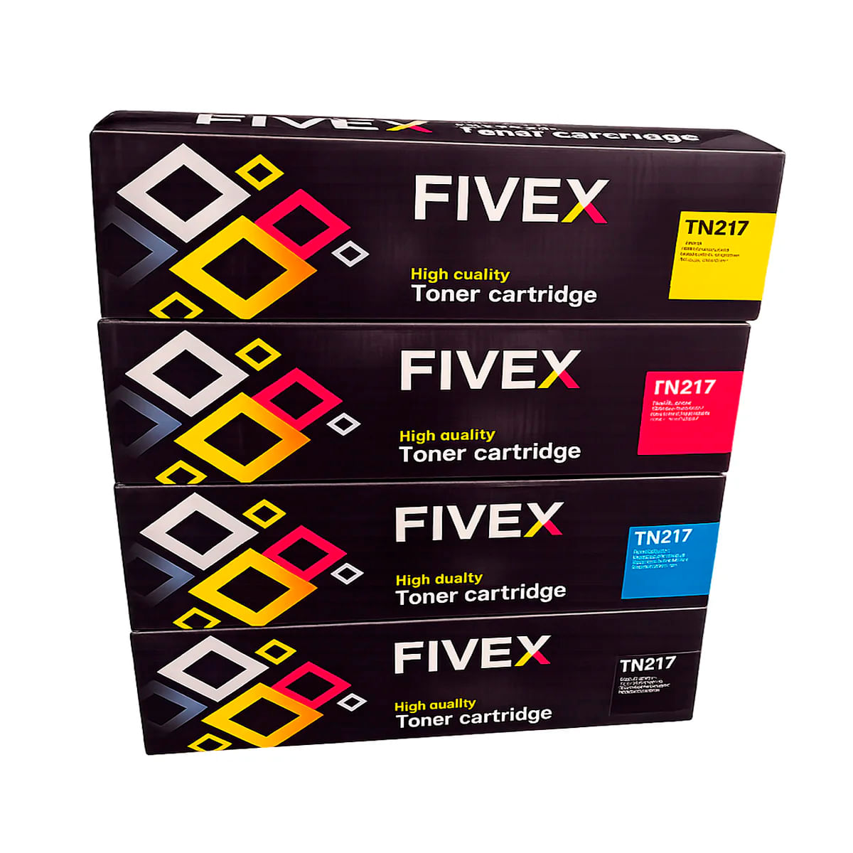 Imagen 1 del producto Kit Toner Fivex TN-217 CMYK compatible Brother, 3000 páginas, 4 colores