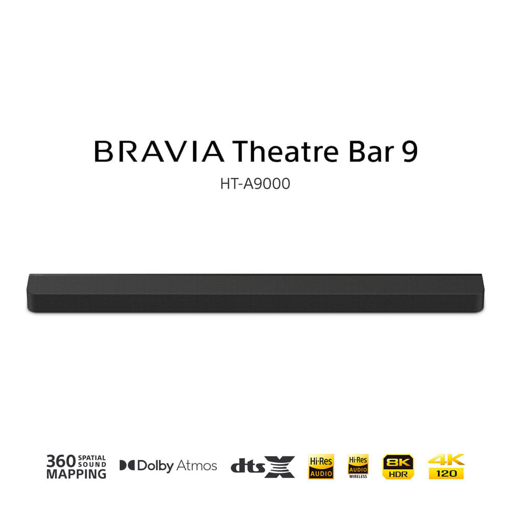Imagen 2 del producto Barra de sonido Sony BRAVIA Theatre Bar 9 HT-A9000, Dolby Atmos, DTS:X, 360 Reality Audio, HDMI eARC, negro