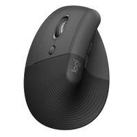 Reacondicionado: Mouse inalámbrico Logitech Lift Vertical Wireless, receptor USB, 1000 dpi, 6 botones, usa pilas, negro