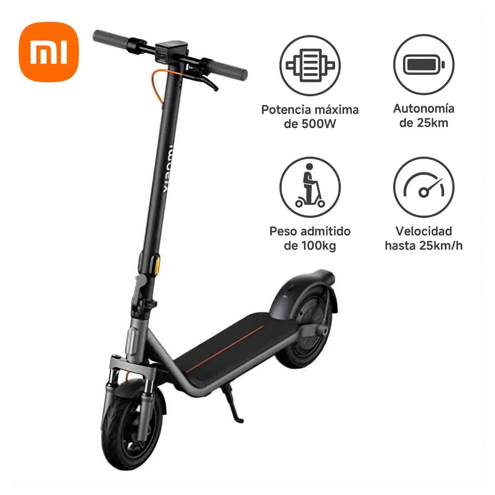 Imagen 2 del producto Scooter eléctrico Xiaomi 6 Lite 10"", autonomía hasta 25 km, velocidad máx. 25 km/h, 300W nominal, negro