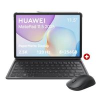 Tablet Huawei MatePad 11.5 2025 PaperMatte, 11.5"", 256GB, 8GB RAM, cámara principal 3MP y frontal 8MP, gris + Teclado + Lápiz + Mouse
