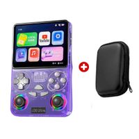 Consola de videojuegos portátil Retro J36 Ultra HD, morado + 20000 juegos + Funda