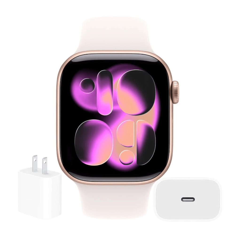 Imagen 2 del producto Smartwatch Apple Watch Series 11 GPS 42mm, Retina LTPO3 OLED, agua 50m, batería 24h + cargador 20W, correa Rose S/M, Rose Gold
