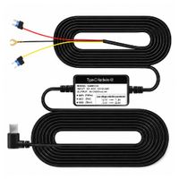 Kit Hardwire Azdome HT03 USB Tipo-C para dashcam 12V/24V, 5V/2.5A, protección de batería, negro