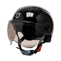 Casco moto Futur Urban talla L, visor transparente, regulable, acolchado interior, 2 ventilaciones, negro