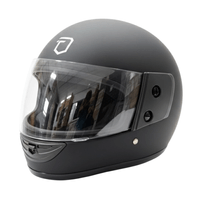 Casco moto Futur Classic talla L, visor transparente, regulable, acolchado interior, 2 ventilaciones, negro