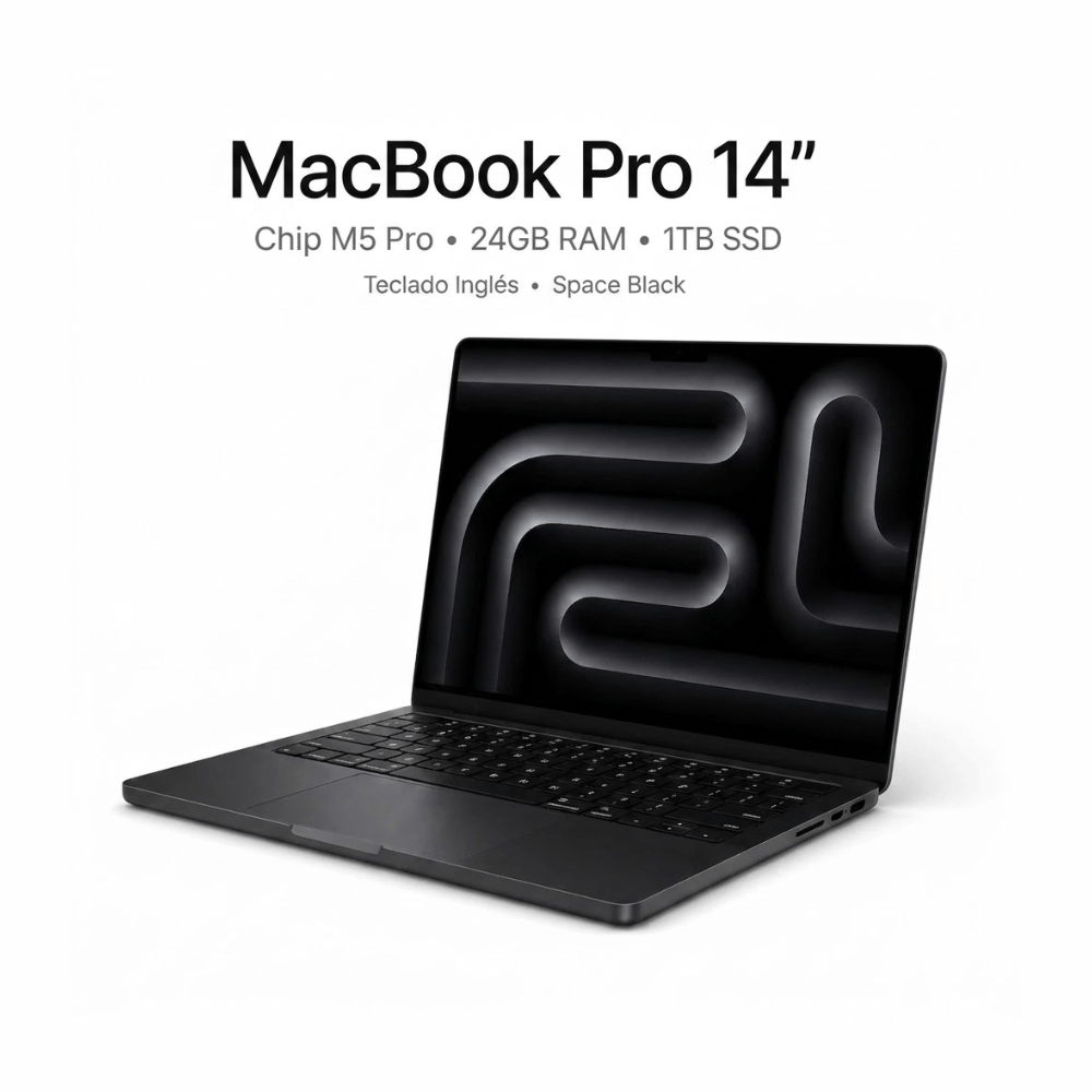 Imagen 2 del producto MacBook Pro 14.2"" Chip M5 Pro, 1TB SSD, 24GB RAM, macOS, teclado inglés, Space Black