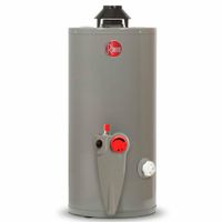 Termotanque Rheem, 76 litros, GLP, quemador de acero, encendido automático, gris