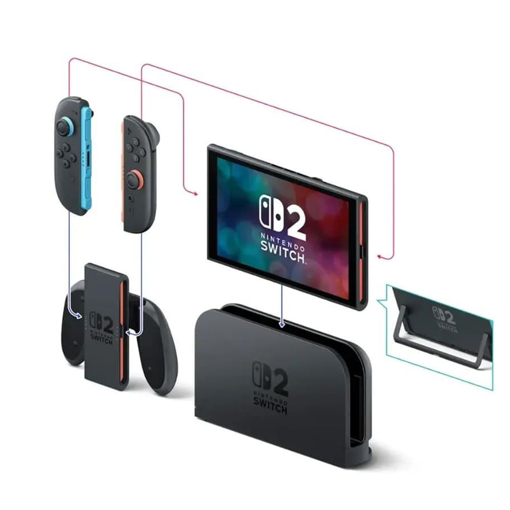 Imagen 2 del producto Consola Nintendo Switch 2 Bundle Mario Kart World, SSD 256GB, 12GB RAM, negro