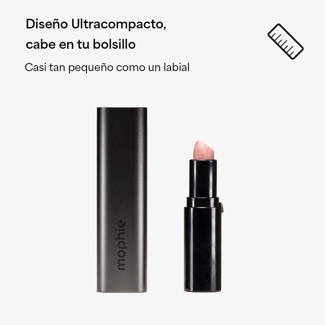 Imagen 2 del producto Batería externa Mophie Powerstation Mini Gen 3, 5000mAh, USB-C PD 20W, carga rápida, indicador LED, negra