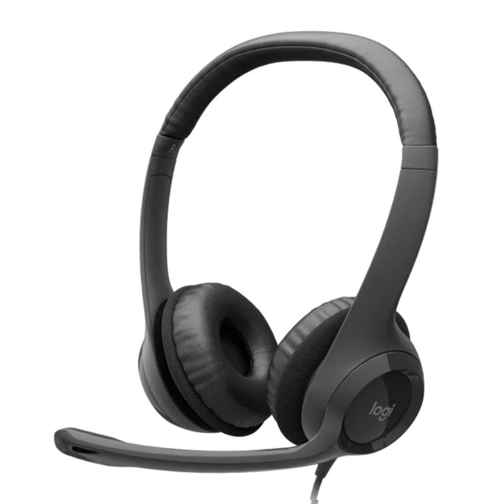 Imagen 2 del producto Combo: Audífonos Logitech H390 con micrófono, conexión cable USB, negro + Kit inalámbrico teclado + mouse Logitech MK250, bluetooth, negro